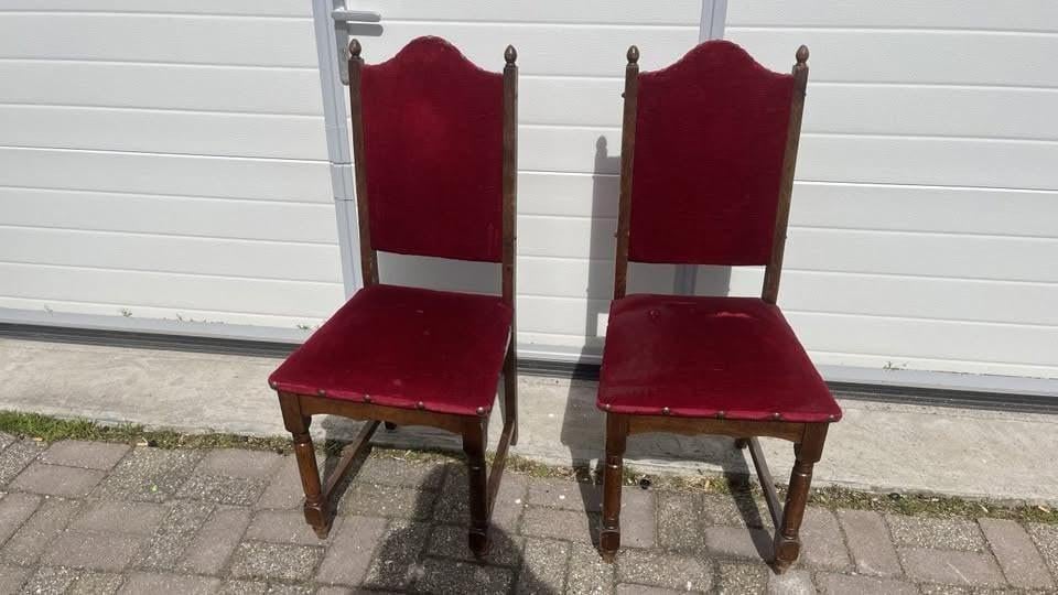 stoelen, Huis en Inrichting, Stoelen, Ophalen, Gebruikt, Twee, Bruin