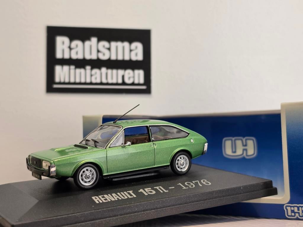 Renault 15 TL 1976 - Groen - 1:43 Universal Hobbies, Hobby en Vrije tijd, Modelauto's | 1:43, Auto, Ophalen of Verzenden, Zo goed als nieuw