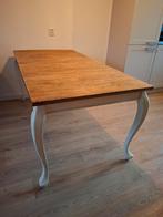 Eettafel 180 cm, teak houten blad, Ophalen, Gebruikt, Teakhout, 50 tot 100 cm