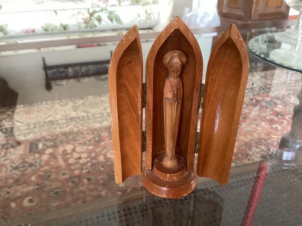 Maria houtsnijwerk // hoog  12 cm, Ophalen of Verzenden