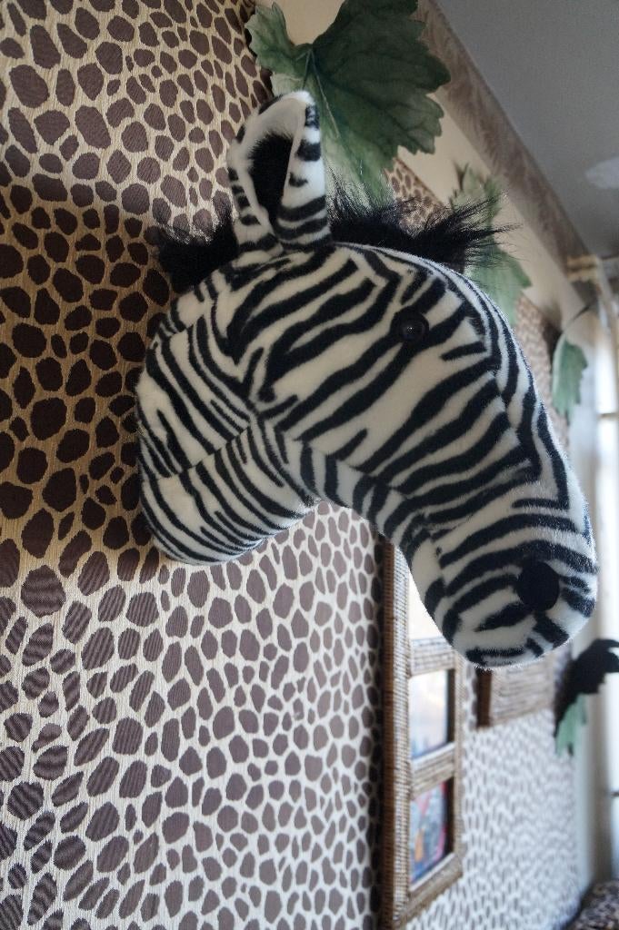 Pluche dierenkop Zebra Wanddecoratie Wild & Soft - safari, Ophalen of Verzenden, Zo goed als nieuw, Wanddecoratie