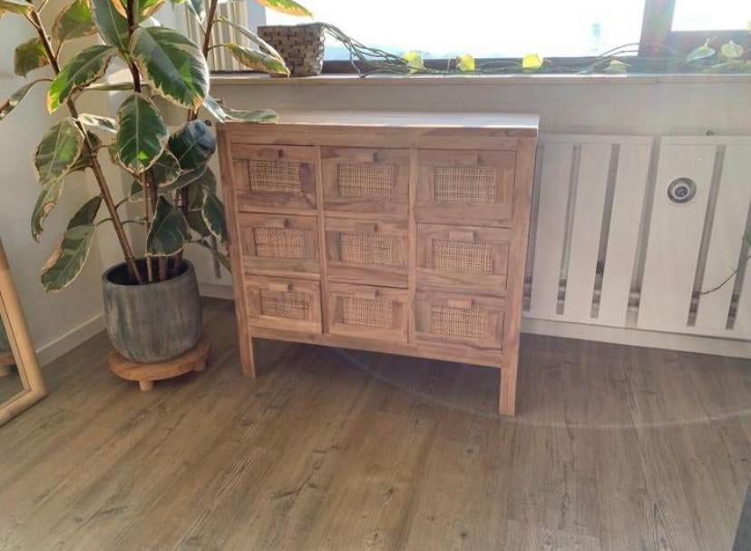 Webbing kastje / dressoir, Huis en Inrichting, Kasten | Dressoirs, Ophalen of Verzenden, Zo goed als nieuw, 25 tot 50 cm, 50 tot 100 cm