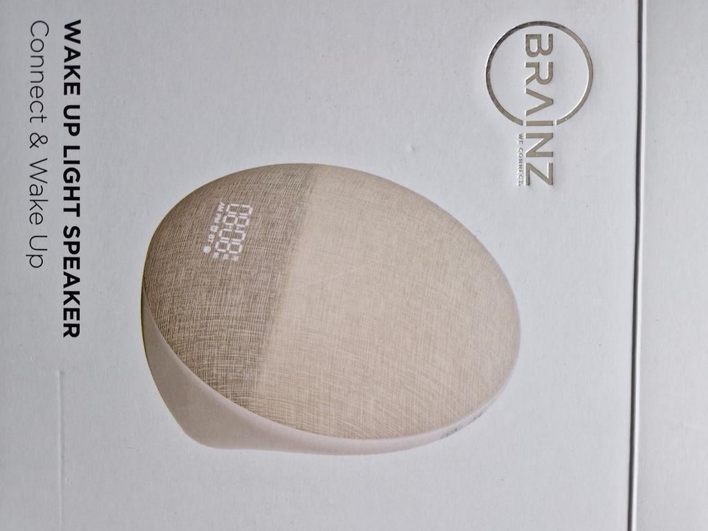 BRAINZ Wake Up Light Speaker - Wekker met Licht en Geluid, Ophalen of Verzenden, Nieuw, Digitaal