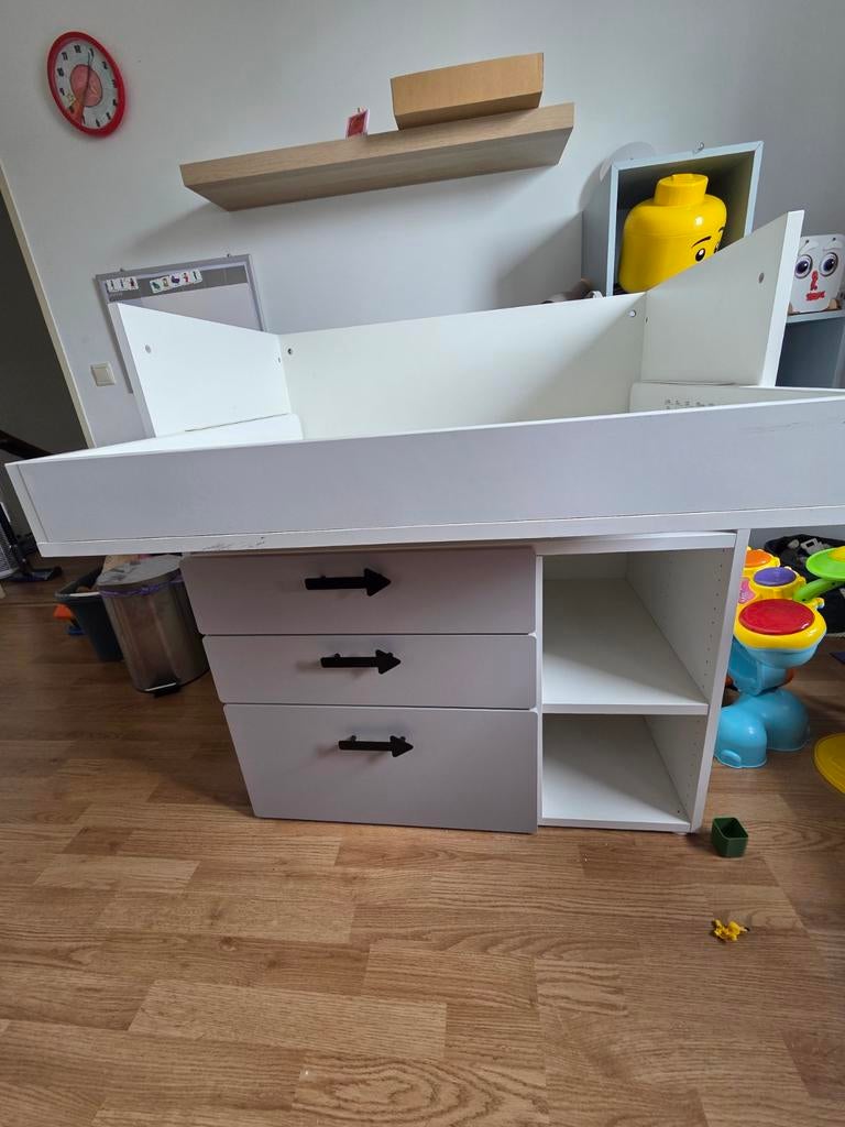 Ikea commode/bureau met lades en open vakken, Kinderen en Baby's, Kinderkamer | Commodes en Kasten, Ophalen, 50 tot 70 cm, 75 tot 100 cm