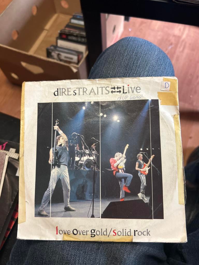 Dire Straits - Live (Love Over Gold / Solid Rock) Single, Cd's en Dvd's, Vinyl Singles, Gebruikt, 7 inch, Rock en Metal, Single