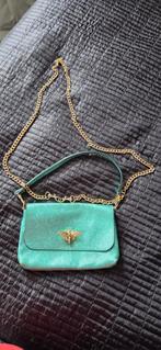 Feestelijke Groene Schoudertas met Gouden Ketting, Ophalen of Verzenden