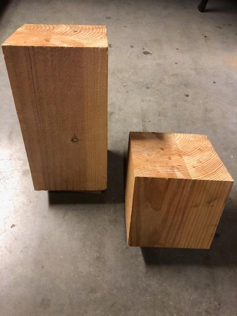 Douglas Houten pilaar, sokkel, zuil, Ophalen, Nieuw