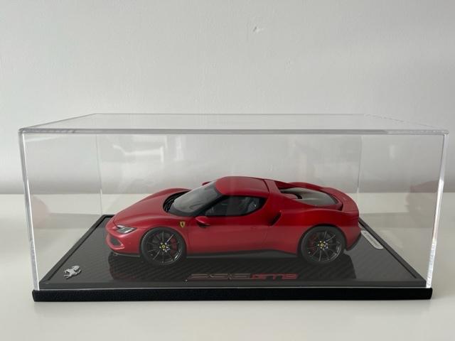 BBR Ferrari 296 GTB Rosso F1-75 P18210F1-75, Hobby en Vrije tijd, Modelauto's | 1:18, Ophalen of Verzenden, Nieuw, Auto, Overige merken