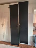 2 zwarte IKEA Pax deuren met handgrepen, Ophalen, Zo goed als nieuw, 50 tot 100 cm, 200 cm of meer