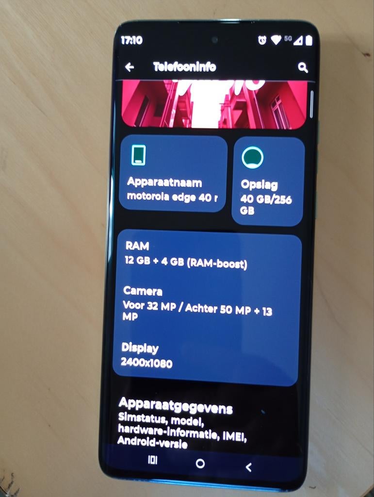 Motorola Edge 40 Neo 256GB, Telecommunicatie, Mobiele telefoons | Overige merken, Ophalen