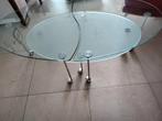 Vintage glazen salontafel van Rolf Benz, Huis en Inrichting, Ophalen, 100 tot 150 cm, 50 tot 100 cm, Minder dan 50 cm