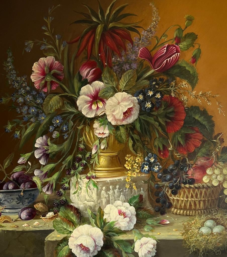 Schilderij pronkstilleven op paneel. Thomas Heesakkers., Ophalen