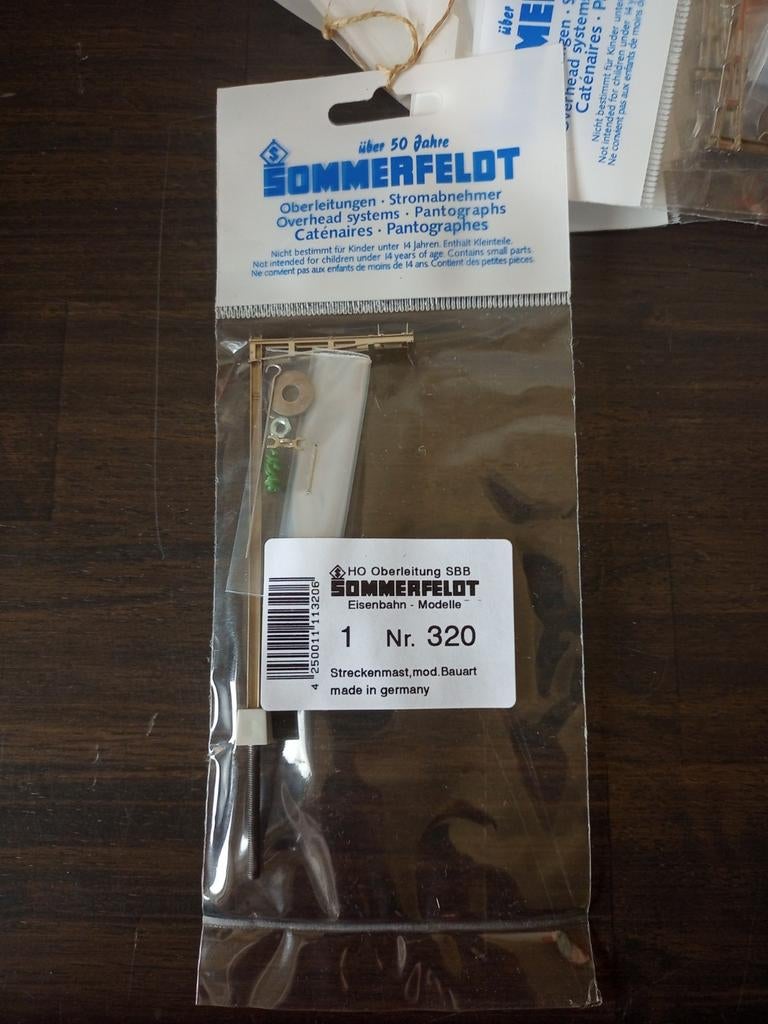 Sommerfeldt Nr. 320 - SBB Mast met uitlegger/20 op voorraad., Overige merken, Gelijkstroom of Wisselstroom, Overige typen, Nieuw