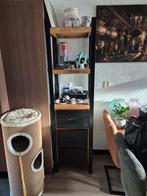 2 Mangohout industrieel boekenkast wandkast, Ophalen, Met deur(en), 200 cm of meer, 50 tot 100 cm