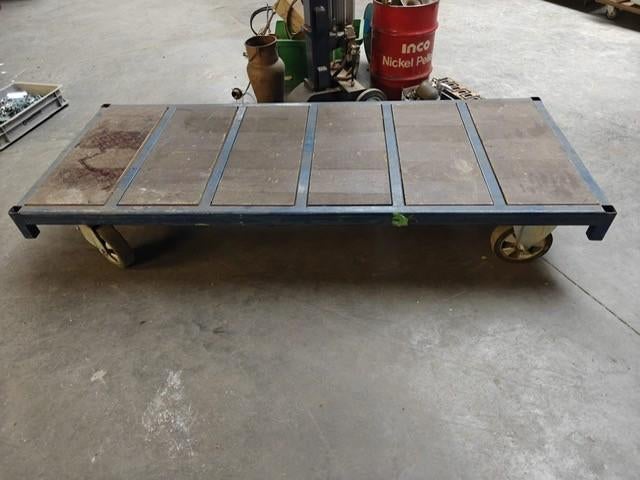 Platte kar, Doe-het-zelf en Verbouw, Transportwagens, 100 liter of meer, Ophalen, Gebruikt, Transportkar