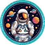 L1618 icing frosting astronaut 18cm eetbare taart print top, Ophalen of Verzenden, Nieuw, Taarten, Versiering