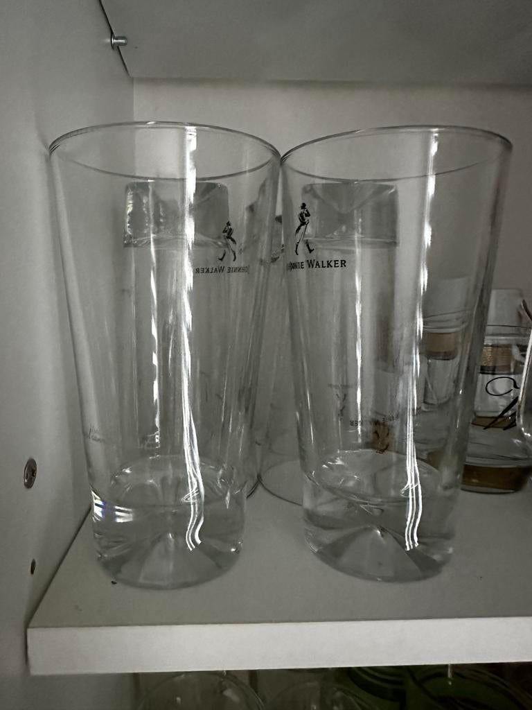 2 sets Johnny Walker whisky glazen, Overige typen, Ophalen, Gebruikt, Glas