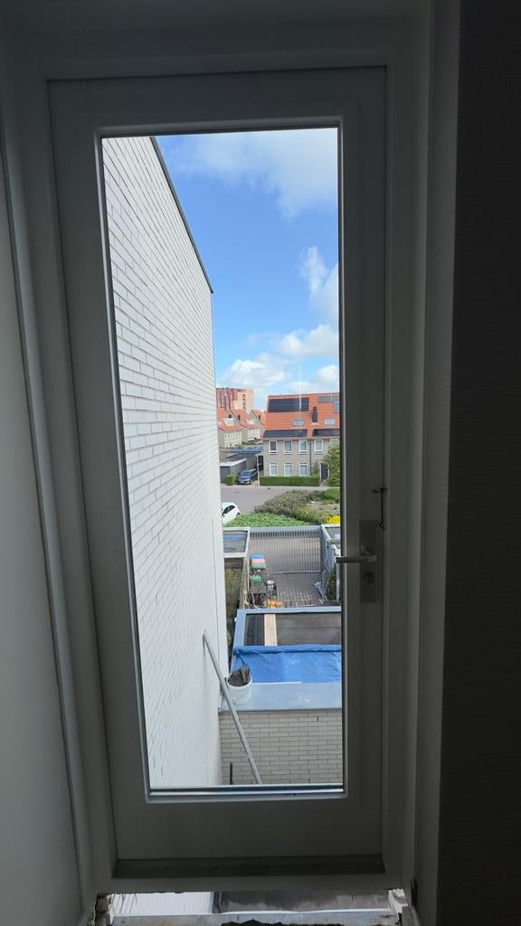 2 deuren, Doe-het-zelf en Verbouw, Kozijnen en Schuifpuien, Gebruikt, Deurkozijn, Inclusief glas, 225 cm of meer