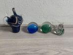 Glazen presse-papiers: bollen, olifant, vogel - Murano stijl, Ophalen of Verzenden