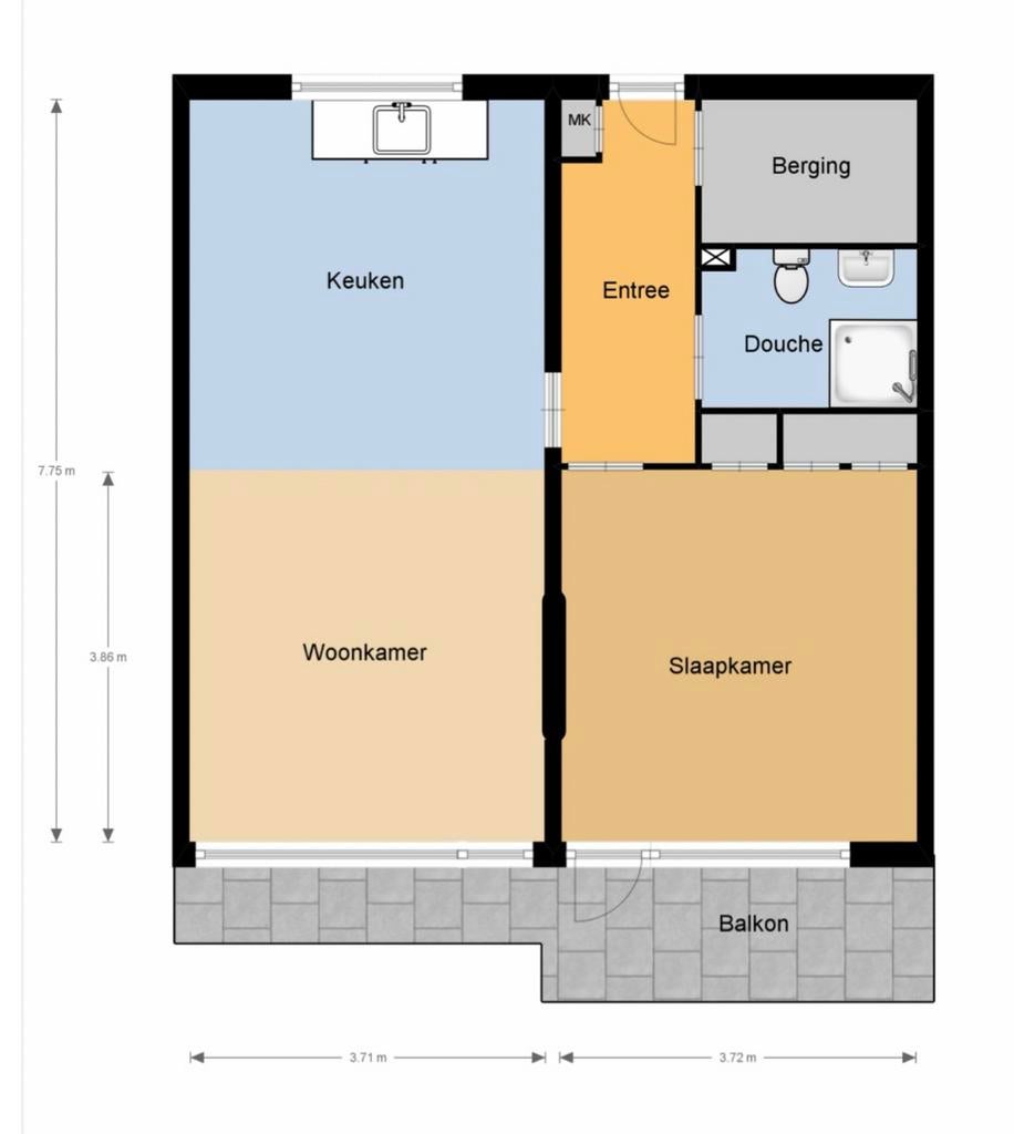 Woningruil. Jij naar 55+, 1 slaapk Breda, ik naar Naaldwijk, Huis en Inrichting, Overige Huis en Inrichting, Ophalen of Verzenden