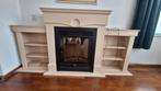 Open haard met ombouw en boekenplanken - Ophalen Rotterdam, Ophalen, Gebruikt, Vrijstaande haard, Elektrische haard
