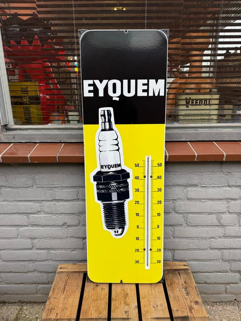 Vintage Eyquem Thermometer Reclamebord, Ophalen
