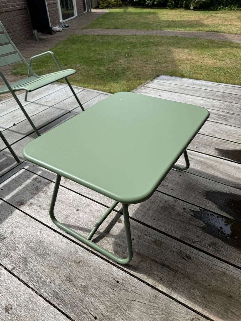 Fermob salontafel kleur cactus, Caravans en Kamperen, Ophalen, Gebruikt