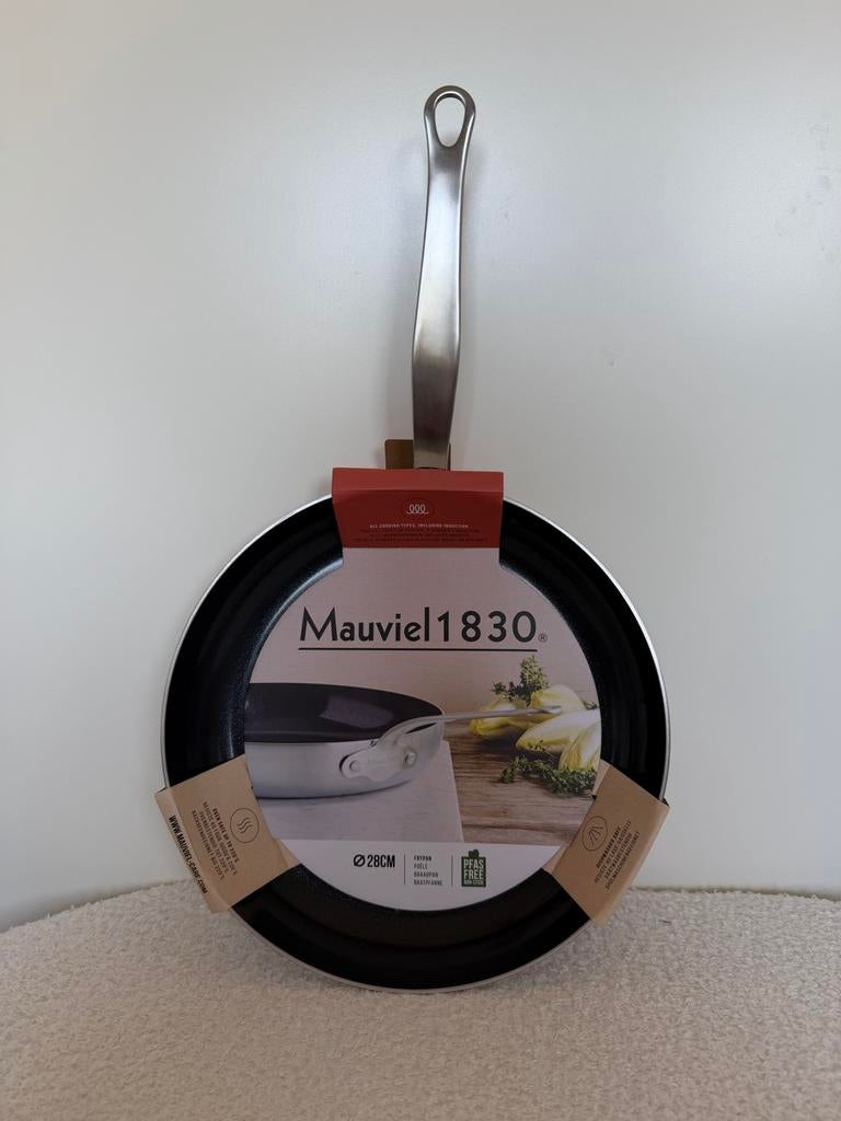 Mauviel1830 Braadpan - 28cm - PFAS-vrij - Inductie, Overige materialen, Inductieplaat, Nieuw, Ophalen of Verzenden