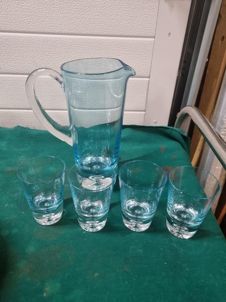 schenkkan met glazen kristal ing vintage, Ophalen of Verzenden, 'T Olde Gre-j, Info@toldegrej.nl, Endepoelstraat 20f Didam