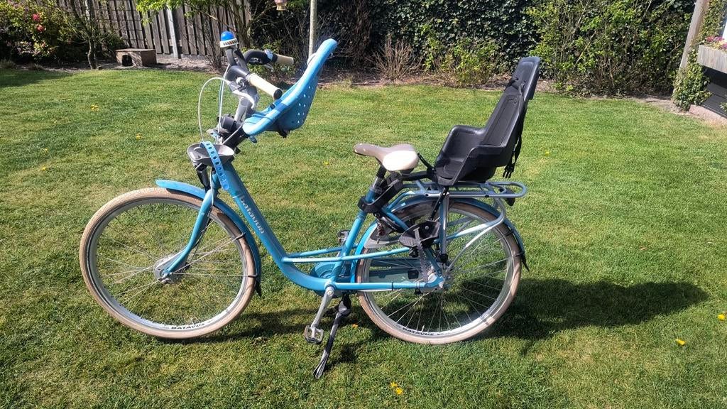Batavus mamafiets met 2 zitjes, Fietsen en Brommers, Fietsaccessoires | Fietsstoeltjes, Ophalen, Gebruikt, Batavus
