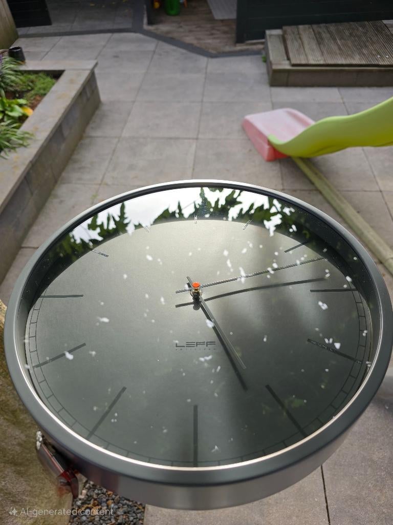 Leff Amsterdam Tone 35cm wandklok - Contemporary Design, Ophalen of Verzenden, Zo goed als nieuw, Analoog, Wandklok