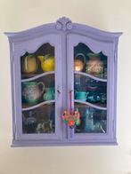 Brocante grote hang vitrine kast, Ophalen, 50 tot 100 cm, Zo goed als nieuw, Minder dan 100 cm