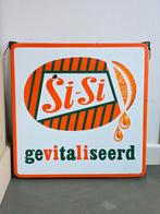 Vintage SiSi emaille reclamebord Langcat Bussum, Ophalen of Verzenden
