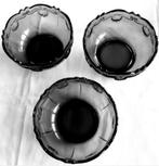 Antiek glas glazen zwarte gele paarse roze kommen schaaltjes, Antiek en Kunst, Ophalen of Verzenden