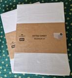 2 x wit hoeslaken Kronborg Gold 90 x 200 x 35 NIEUW, Eenpersoons, Nieuw, Ophalen of Verzenden, Wit