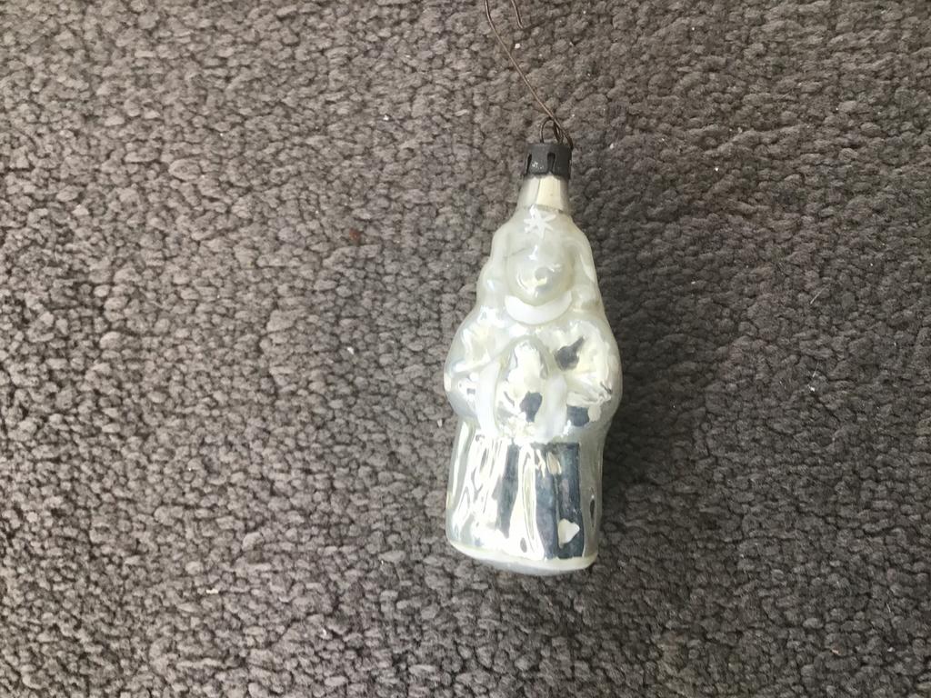 Oude kerstbal engeltje gezichtje gebruikers sporen, Diversen, Kerst, Ophalen of Verzenden, Gebruikt