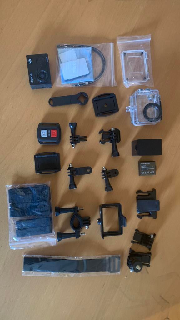 Akaso EK7000 4K waterdichte actioncam incl. Accessoires, Ophalen of Verzenden, Nieuw, Overige merken
