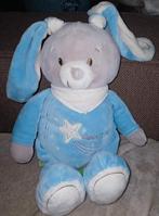 Nicotoy simba toys blauw beige konijn Raphael, Ophalen of Verzenden, Zo goed als nieuw, Konijn