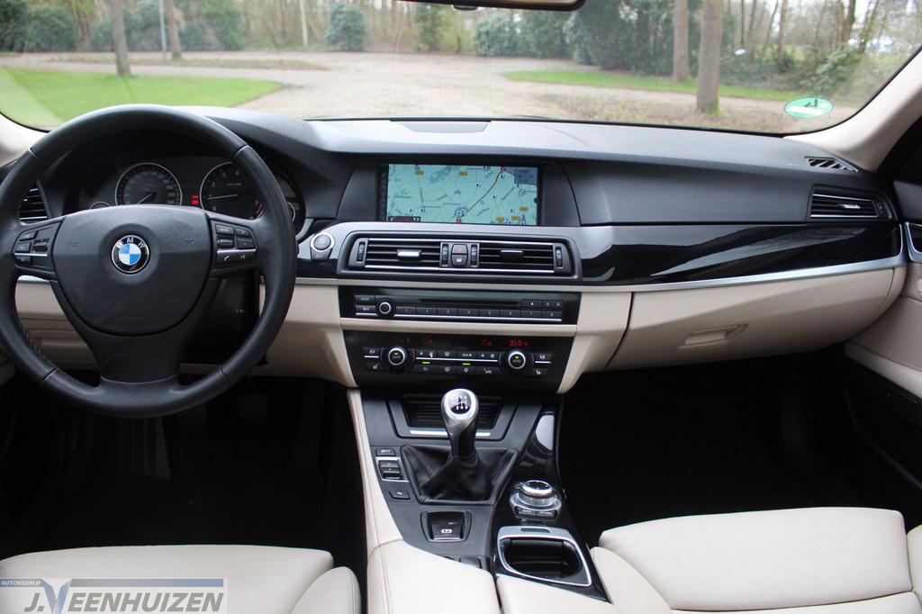 BMW 5 Serie 520i High Executive | 2012 | Memory | Leder | Sc, Euro 5, Gebruikt, 4 cilinders, Zwart