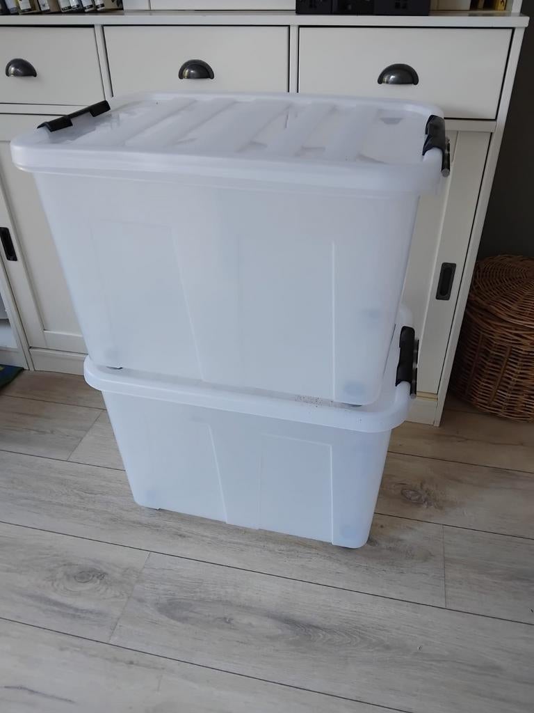 Opbergkisten 60x40x40 cm - Ideaal voor opslag, Kunststof, 50 tot 100 cm, Ophalen of Verzenden, Zo goed als nieuw