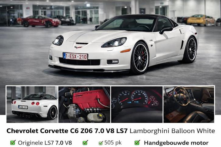 Chevrolet Corvette Z06 LS7 – 505pk – Manual, Auto's, Chevrolet, Particulier, Corvette, ABS, Adaptive Cruise Control, Airbags, Airconditioning