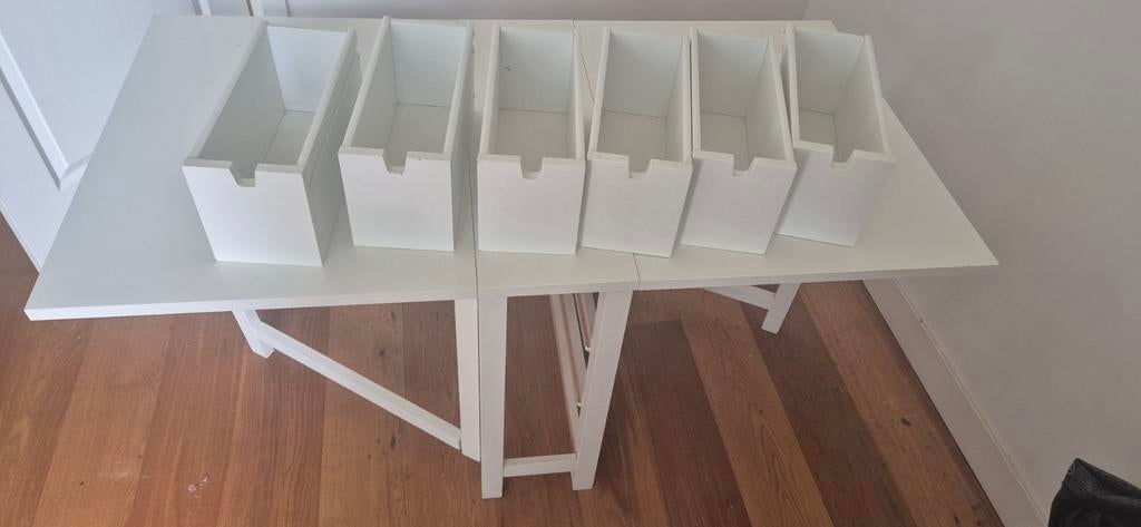 Ikea Norden Gateleg Tafel wit - Handige klaptafel, Ophalen, Gebruikt, 100 tot 150 cm, Modern, Scandinavisch