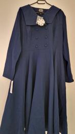 Hearts & Roses London Jurk Marineblauw Matrozenkraag, Blauw, Maat 46/48 (XL) of groter, Nieuw, Ophalen of Verzenden