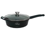 Cheffinger Hapjespan pan met Deksel – 28 cm Zwart – Inductie, Ophalen of Verzenden, H, H, Koekenpan of Braadpan