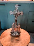 Antiek Kruisbeeld met Jezus en Maria & Johannes, Ophalen of Verzenden