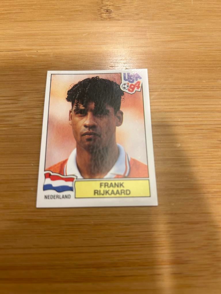 Frank Rijkaard Panini USA 94 Voetbal Plaatje, Ophalen of Verzenden, Zo goed als nieuw, Plaatje