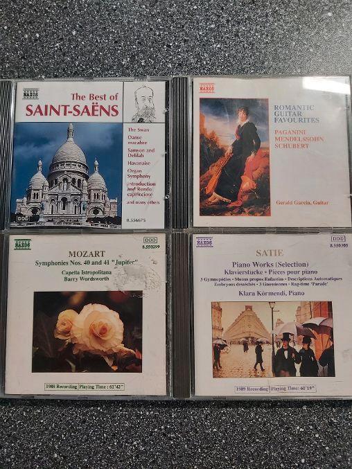SETJE VAN 4 CD'S NAXOS (MOZART, SATIE, SAINT-SAENS), Cd's en Dvd's, Cd's | Klassiek, Gebruikt, Overige typen, Classicisme, Ophalen of Verzenden
