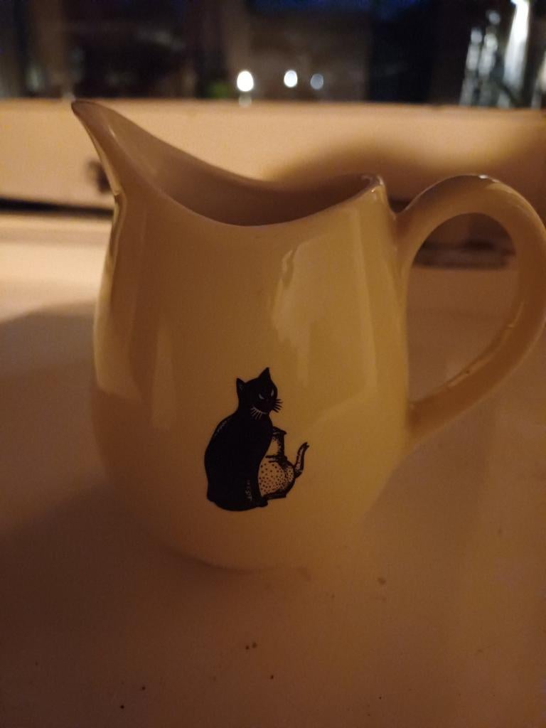 Melkkannetje zwarte kat Royal Sphinx Maastricht, Huis en Inrichting, Keuken | Servies, Ophalen of Verzenden