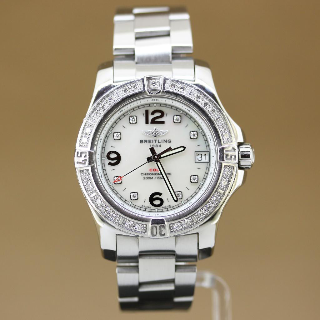 Breitling Colt 36 Ref. A7438953 – Factory Diamond, Overige merken, Staal, Gebruikt, Staal