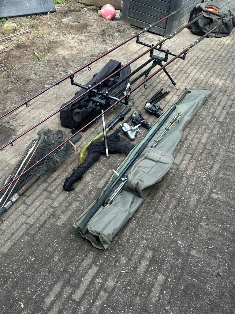 Complete karper vis set, Watersport en Boten, Hengelsport | Karpervissen, Ophalen, Zo goed als nieuw, Complete set